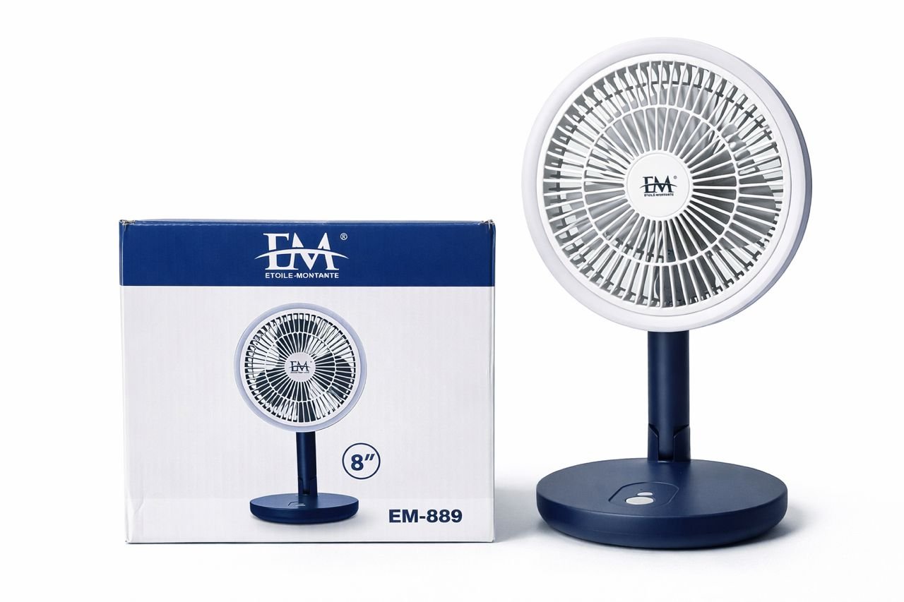 💡 Ventilateur + Lumière LED 2 en 1 (EM-889)