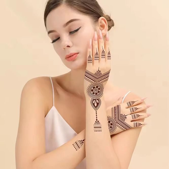 Tatouage Henné Autocollant Waterproof – Effet Professionnel Instantané