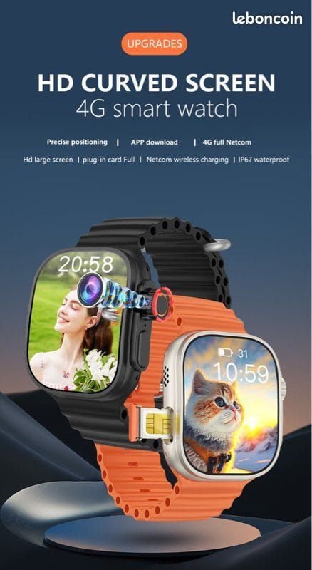 Montre Connectée C96 (Double Bracelet + SIM)