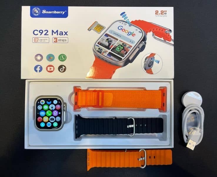 ⌚ Montre Connectée C92 Max (3 Bracelets + SIM)
