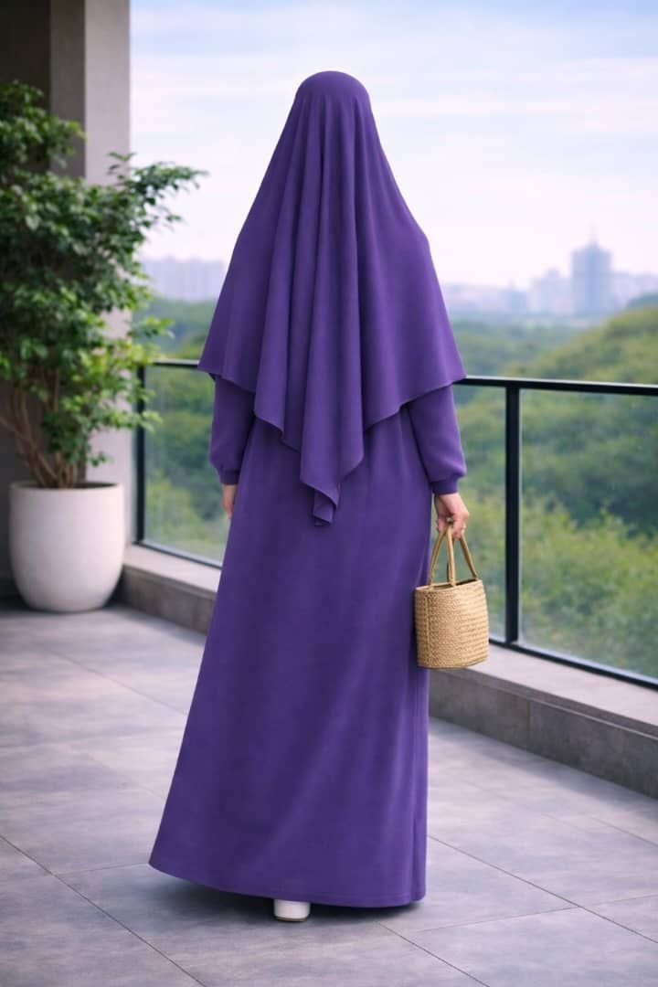 Khimar complet 1 volant