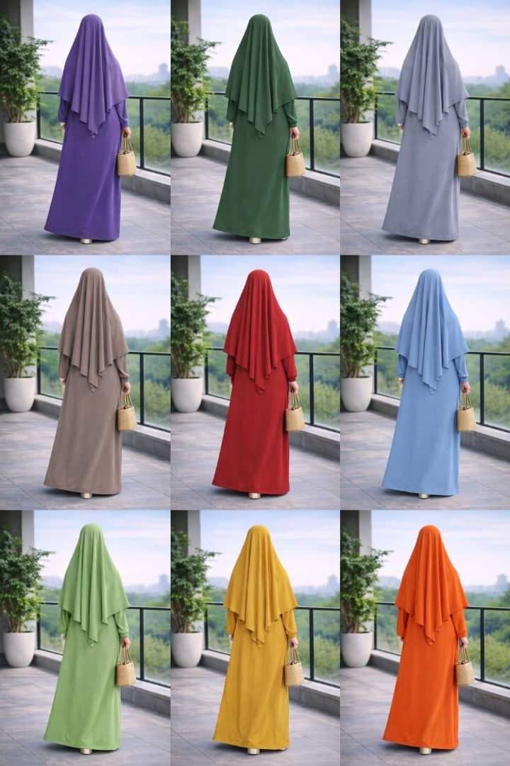 Khimar complet 1 volant